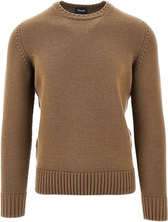 Drumohr Maglia - Heren - Ronde hals truien - Bruin - XL - Truien & Vesten
