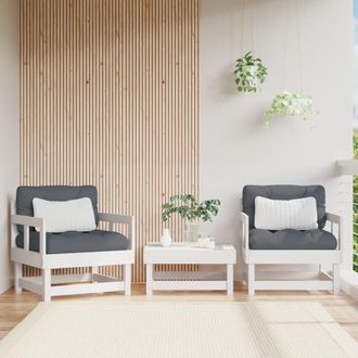 vidaXL Sillones De Jard&iacute;n 2 Unidades Madera Maciza Pino Blanco Vidaxl