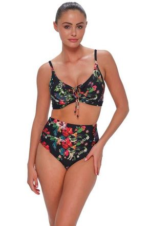 Sunsets Kauai Keyhole Bikini Swimsuit Top - F Cup in Fleur Noire at Nordstrom, Size 40