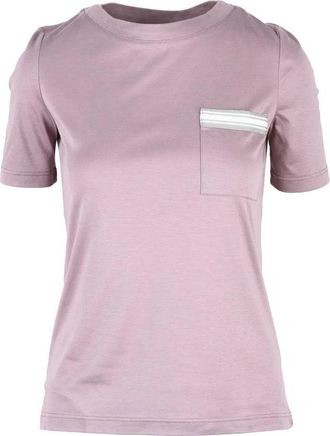 Eleventy Lavender Lyocell Cotton Womens Lyocell Cotton T-shirt