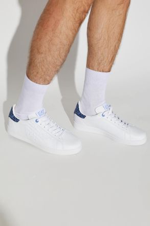 Emporio Armani Sports Shoes With Logo, Mens, White