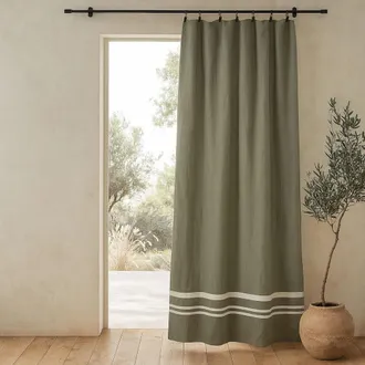 Febronie Cortina algod&oacute;n 180x200 verde aceituna