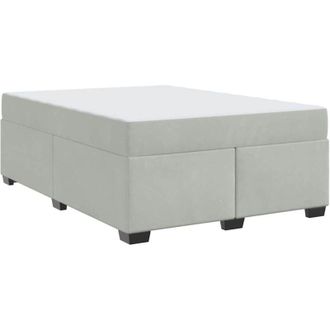vidaXL Vidaxl - Estructura De Cama Con Colch&oacute;n Gris Claro 140 X 200 Cm
