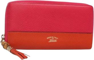 Gucci Pre-owned Wallets, female, Pink, Size: ONE SIZE Pre-owned Leather Wallet