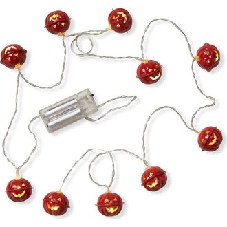 Tag Jack-O-Lantern LED String Lights for Halloween Decor in Orange at Nordstrom
