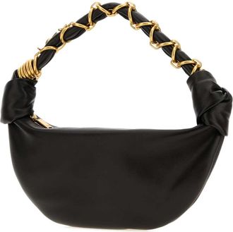 Saint Laurent Womens Mbag Shoulder Bag Black Lamb