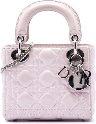 Dior Pre-owned Dior Mini Iridescent Lambskin Cannage Lady Dior Ladies XKHG86BP71YLUU2W