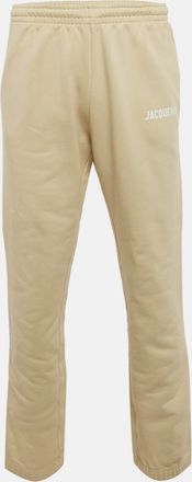 Jacquemus Beige Logo Print Cotton Le Jogging Pants