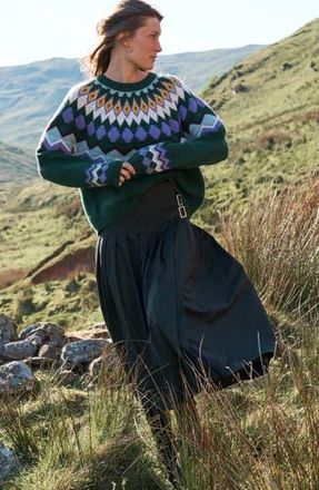 Boden Adele Fair Isle Wool, Cotton & Alpaca Blend Sweater in Courtyard Melange at Nordstrom Rack, Size Medium