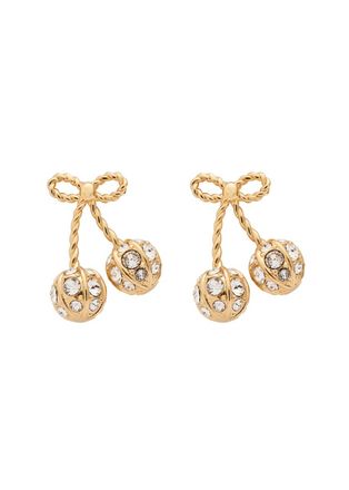 Valentino Garavani Cherryfic Swarovski Crystal-embellished Earrings - Gold - One Size