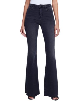 L'agence Lagence Sera High-Rise Sneaker Dark Graphite Flare Jean