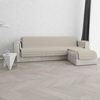 Italian Bed Linen Italian Bed Linen - Copridivano Trapuntato Pinsonic trendy con Penisola Reversibile, Panna, 190 cm