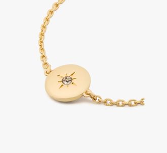 Kate Spade New York Womens The Color Spark Collection Clear Inspire Medallion Bracelet in Grey