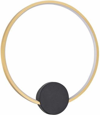 Reality Applique Moderna Nera Anello Oro 40cm Led 17w Reality