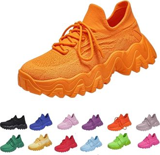 Generic Womens Trainers,Wide Fit Womens Trainers Mesh Breathable Non Slip Slip On Orthopedic Sneakers, Comfort Wear Slip On Tennis Walking Shoes, Lightweight 
