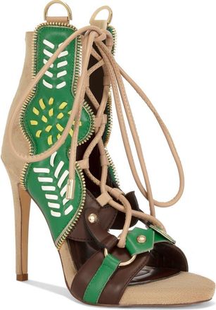 Azalea Wang Shainia Sandal in Green Multi at Nordstrom, Size 6.5