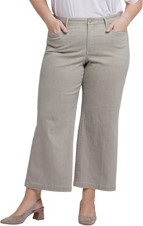 NYDJ Plus Teresa Hidden Lodge Stripe Wide Leg Jean