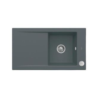 Villeroy & Boch V&b Einbausp&uuml;le Timeline 50 Flat 865x475mm Exzenterbet&auml;tigung Graphit