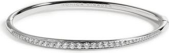 Monica Vinader Nura Lab Grown Diamond Bangle in Sterling Silver/lab Diamond at Nordstrom, Size Medium