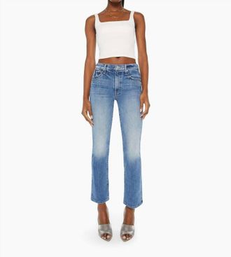 Mother Insider Flood Jeans In Metal Magic