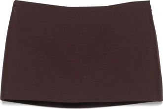 Khaite Minirok met zijrits en details - Dames - Korte rokken - Bruin - 2XS - Rokken