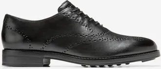 Cole Haan Mens Ledley Grand Brogue Wingtip Oxford Shoes - Black Size 10.5