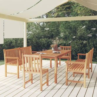 vidaXL Juego De Comedor Para Jard&iacute;n 5 Piezas Madera Maciza De Teca Vidaxl
