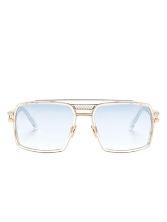 Cazal Occhiali da sole con montatura stile pilota - Oro