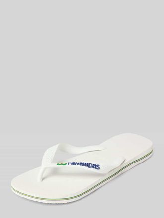 Havaianas Slippers mit Logo-Detail Modell Brasil in Weiss, Gr&ouml;&szlig;e 35/36