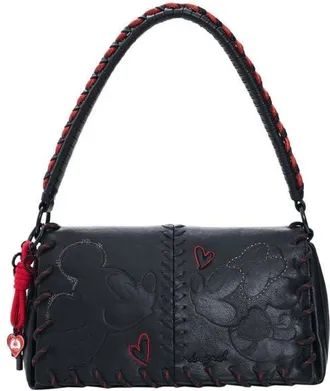 Desigual Mickey & Minnie Faux Leather Crossbody Bag in Black at Nordstrom