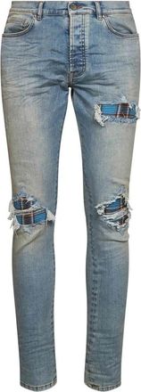 Amiri Flannel MX1 Jean - Heren - Slim Fit Jeans - Blauw - W32 - Katoen - Jeans