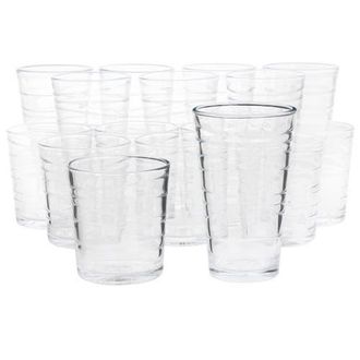 Gibson Home 16 Piece Swirl Clear Assorted Glassware Set at Nordstrom