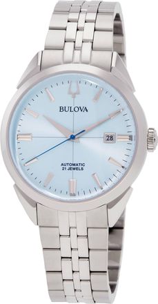 Bulova Sutton Automatic Ice Blue Dial Mens Watch 96B423