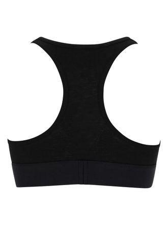 Diesel Logo-Embellished Cotton Bra - Black