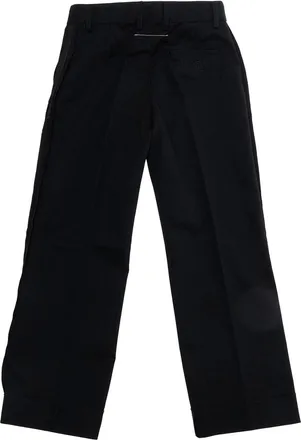 Maison Margiela Boys Unisex Tech Fabric Pants Black Polyester Trousers