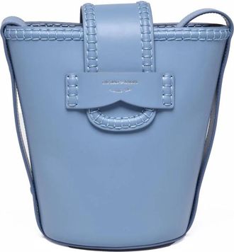 Emporio Armani Secchiello Tracolla - Dames - Schoudertassen - Blauw - ONE Size - Leer - Tassen