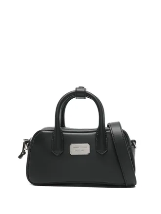 Emporio Armani Kleine Bowlingtasche aus Leder von Emporio Armani