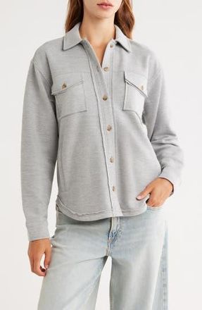 Thread & Supply Chevron Knit Shacket in Dark Heather Grey at Nordstrom Rack, Size X-Small