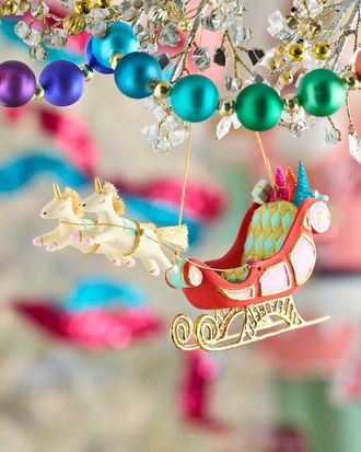 Glitterville Parisian Sleigh Christmas Ornament