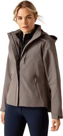 Ariat Womens Coastal Waterproof Jacket Long Sleeve in Plum Grey, Size X-Large, by Ariat