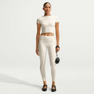 Nike Womens SKIMS Matte High-Waisted 26 Leggings in White | IR5038-108