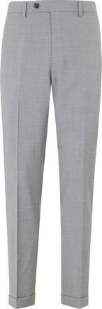 Berwich Gray YRetro Darts Turn-Up Wool-Blend Trousers