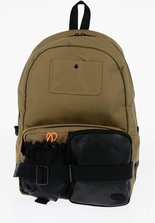 Diesel Multi-Pocket Two-Tone Backpack with Leather Trims size Unica
