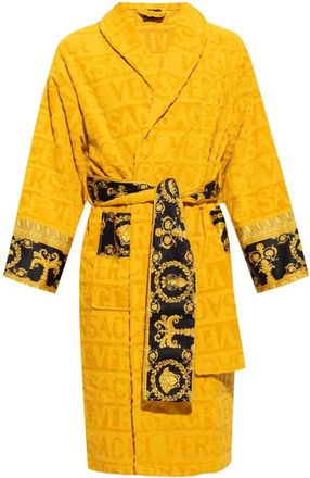 Versace I Love Baroque Badjas - Heren - Badjassen - Geel - S - Katoen - Nachtkleding