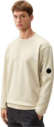 C.P. Company C.P. Company - Sudadera de felpa con textura acanalada y lente C.p. Company - Sweatshirts & Hoodies - Hombre - Beige - M