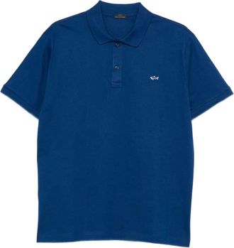 Paul & Shark Blauw Korte Mouwen Katoen Klassieke Kraag - Heren - Polos - Blauw - M - Katoen - Tops
