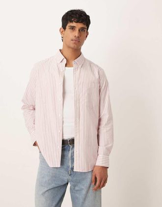 Calvin Klein Jeans Camicia Oxford rosa a righe
