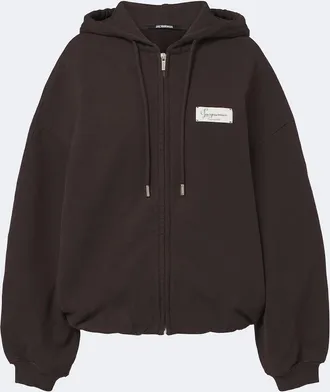Jacquemus Corso cotton fleece zip-up hoodie