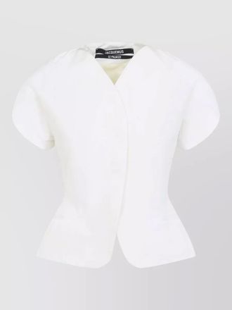 Jacquemus fitted v-neck short-sleeve jacket
