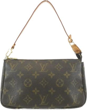 Louis Vuitton Brown Coated Canvas Pochette Pouch (Pre-Owned)